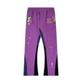 Gallery Dept. "DEPT. de la GALERIE" Paint Splatter Contrast Panel Sweatpants - Purple