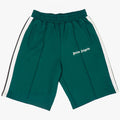 Palm Angels Classic Track Shorts - Dark Green/White