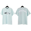 Palm Angels Double Shark Graphic T-Shirt - Light Blue