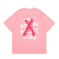 Anti Social Social Club Red X-Cross Logo T-Shirt - Pink