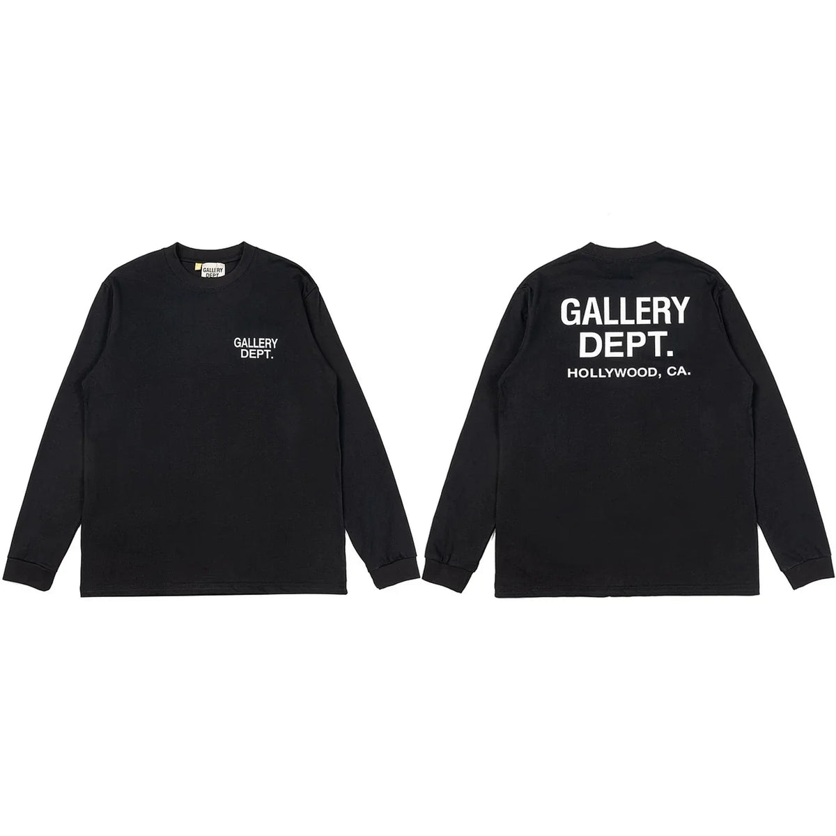 Gallery Dept. Hollywood Logo Long Sleeve T-Shirt - Black