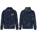 Gallery Dept. "Water Ripple" Zip Hoodie – Navy Blue Tie-Dye, Gold Logo