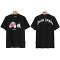 Palm Angels Heart Bear Graphic T-Shirt - Black