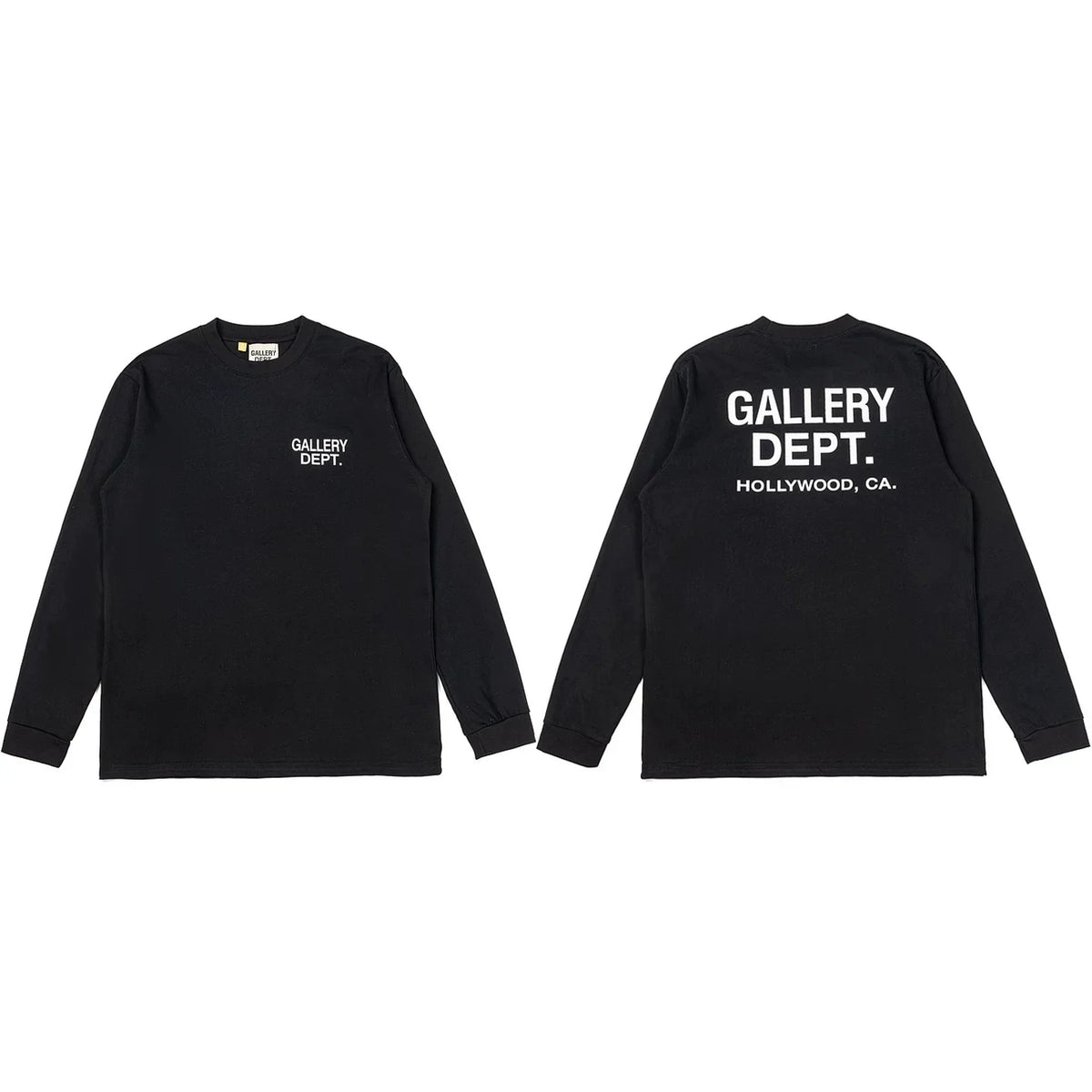 Gallery Dept. Hollywood Logo Long Sleeve T-Shirt - Black