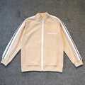 Palm Angels Classic Track Jacket - Khaki/White